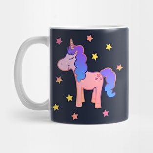 Pretty Colorful Pastel Kawaii Unicorn Stars Pastel Goth Unicorn Mug